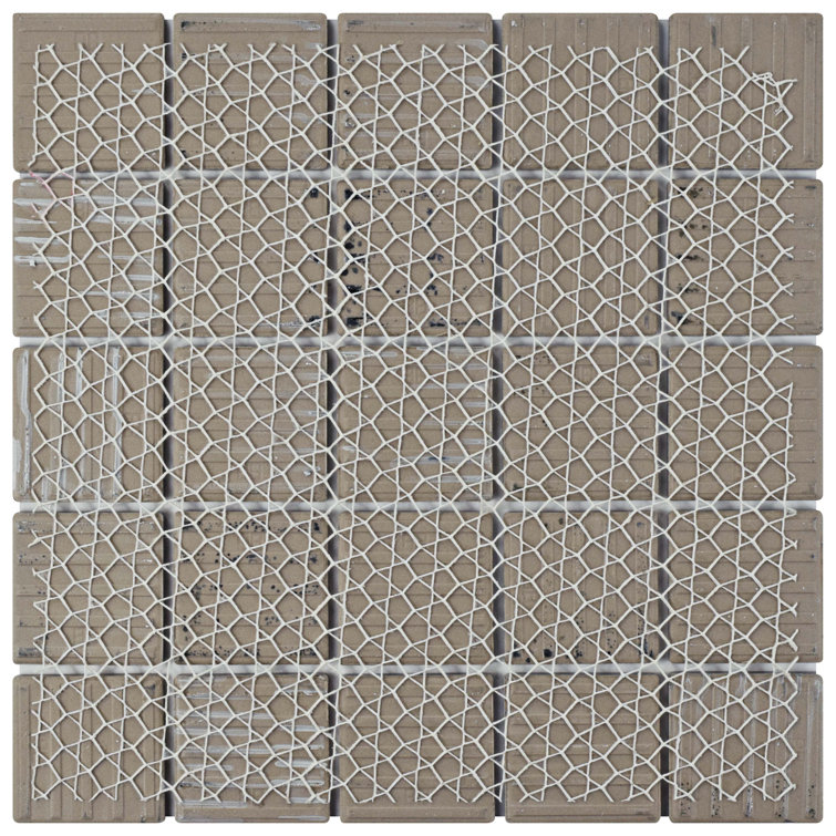Coral Blue 12x12 Porcelain Mosaic Tile with Glossy Finish