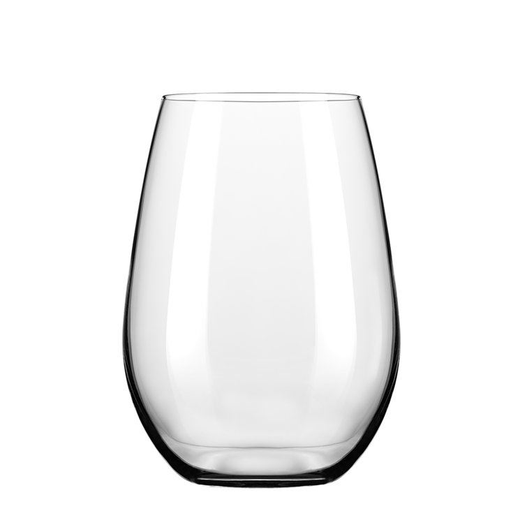 Libbey Signature Clear 21 oz Stemless White Wine Glasses Set of 4