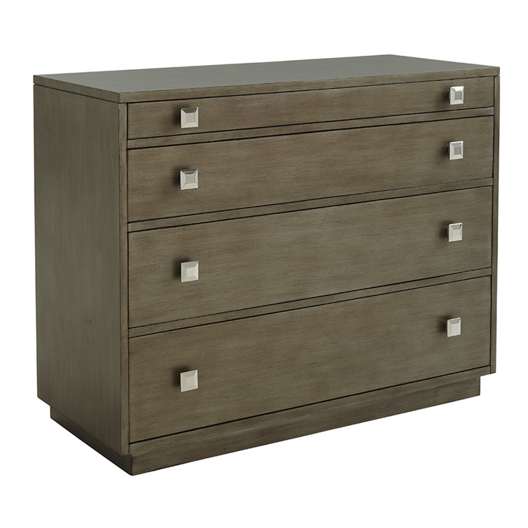 Gray 4-Drawer Soft Close Transitional Dresser