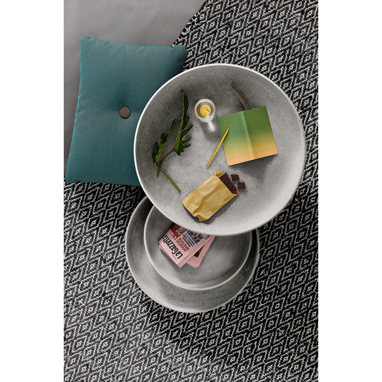 Lunar Echo 15.75'' Light Gray Resin Decorative Plate