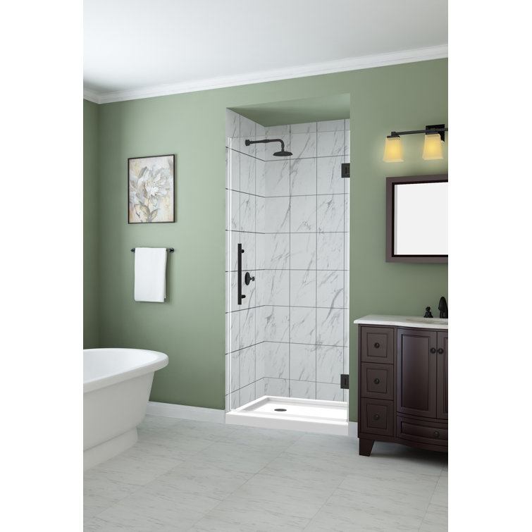 Belmore GS 50" x 72" Oil Rubbed Bronze Frameless Frosted Shower Door