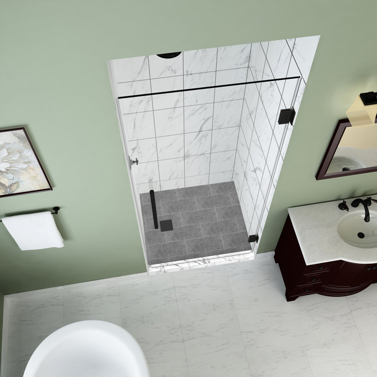 Belmore GS 50" x 72" Oil Rubbed Bronze Frameless Frosted Shower Door