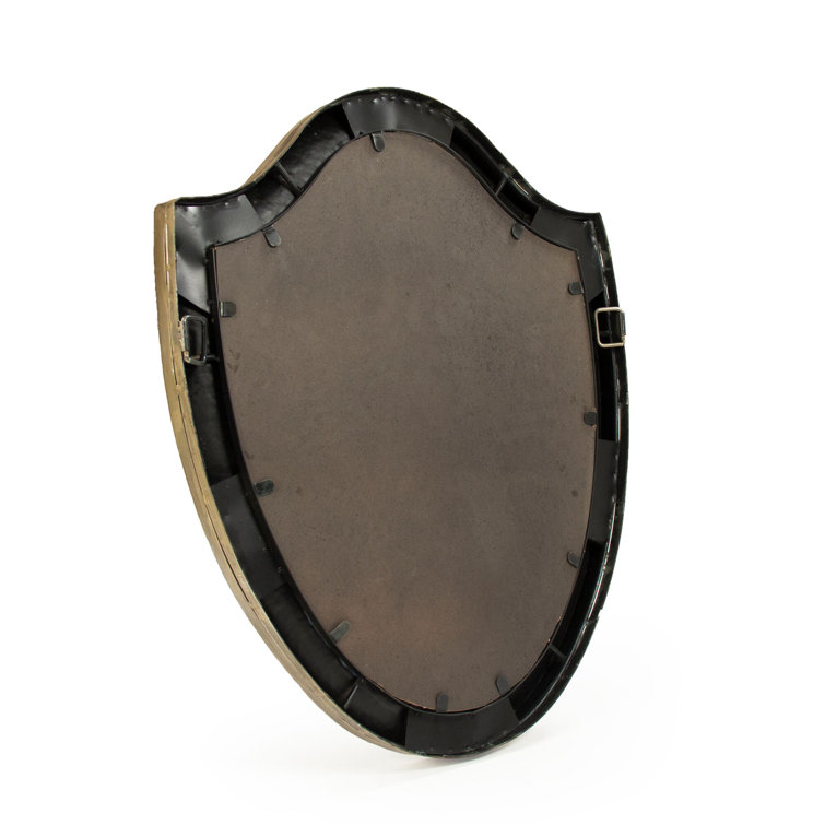 Casimir Rectangular Distressed Gold Wood Wall Mirror