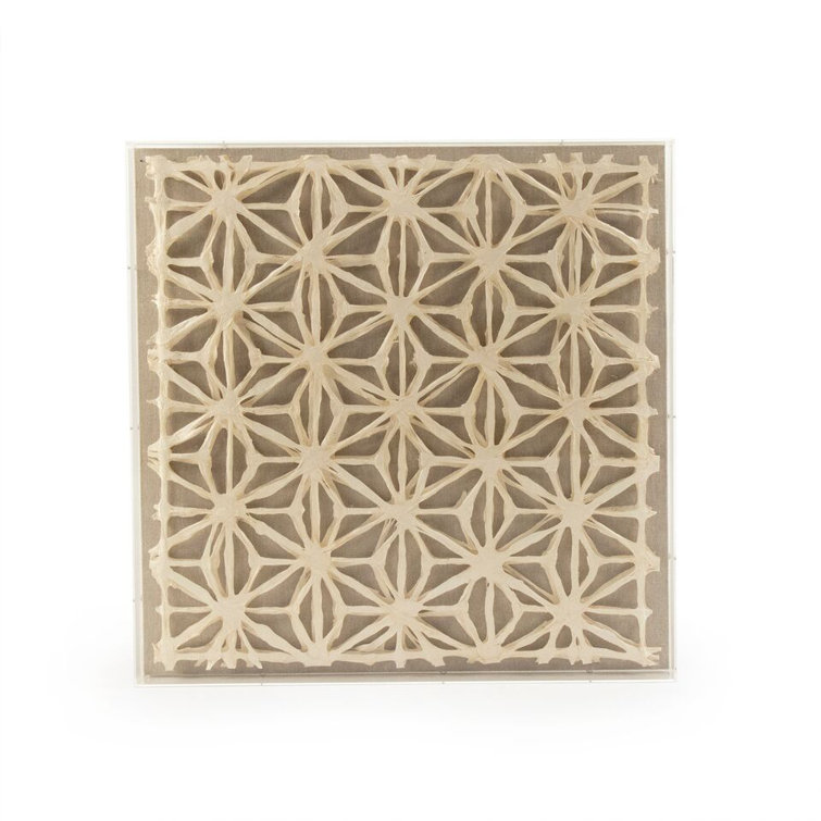Geometric Patterned Paper Artwork in Acrylic Frame