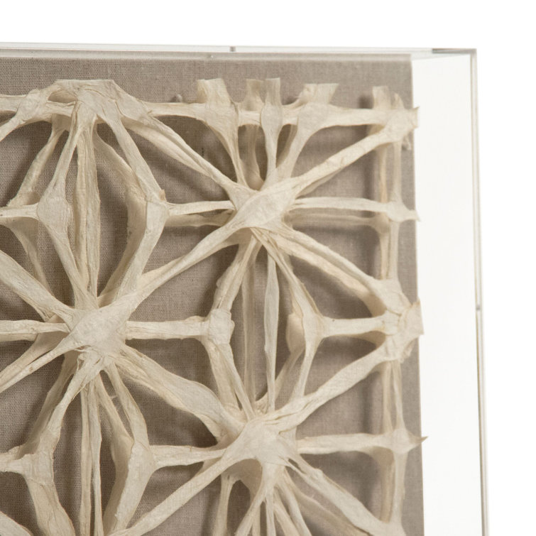 Geometric Patterned Paper Artwork in Acrylic Frame