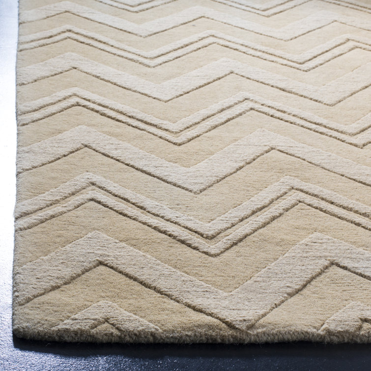Hand-Tufted Dark Gold Wool 4' x 6' Rectangular Area Rug