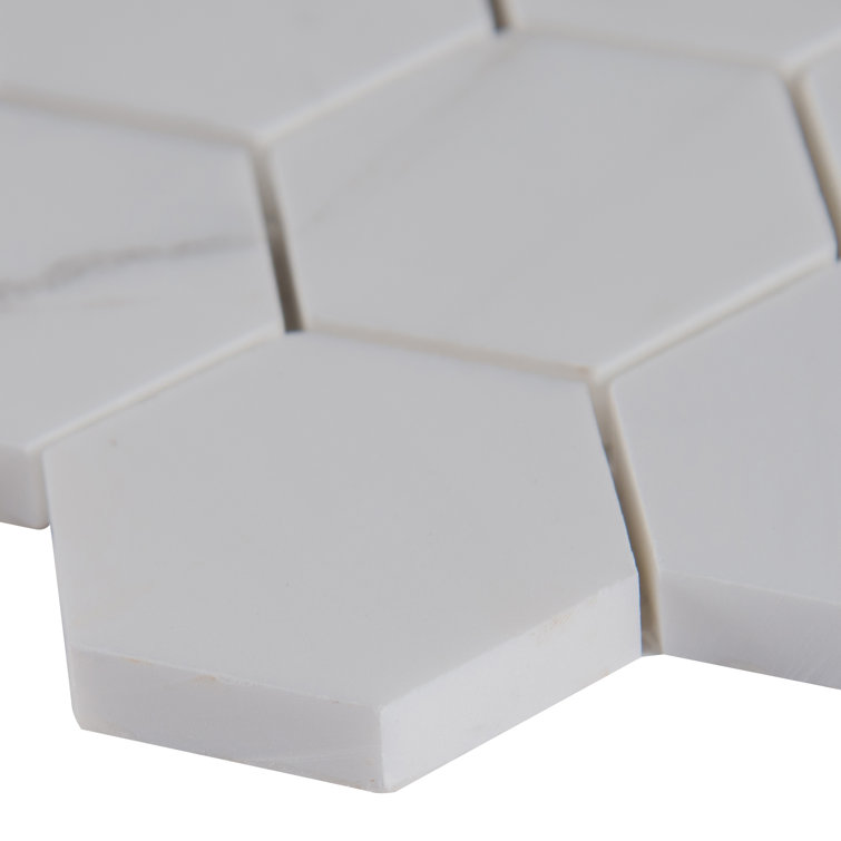 Bianco Dolomite White Marble Hexagon Mosaic Tile
