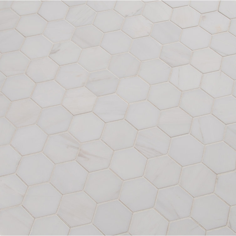 Bianco Dolomite White Marble Hexagon Mosaic Tile