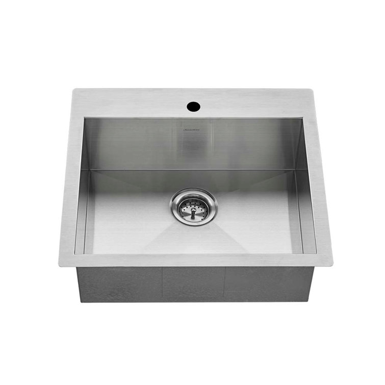 Edgewater 25'' Drop-In Single Bowl Stainless Steel Kitchen Sink