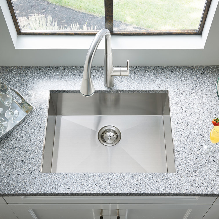 Edgewater 25'' Drop-In Single Bowl Stainless Steel Kitchen Sink