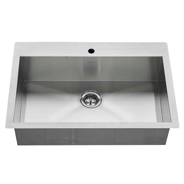 Edgewater 33'' Stainless Steel Drop-In Single Bowl Kitchen Sink