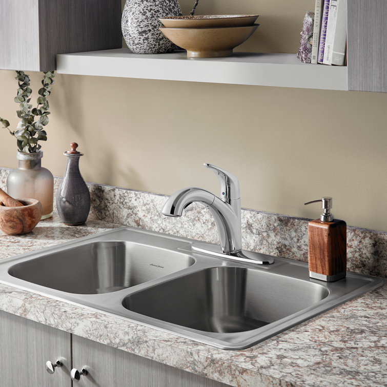 Colony 33'' Stainless Steel Double Bowl Drop-In Kitchen Sink