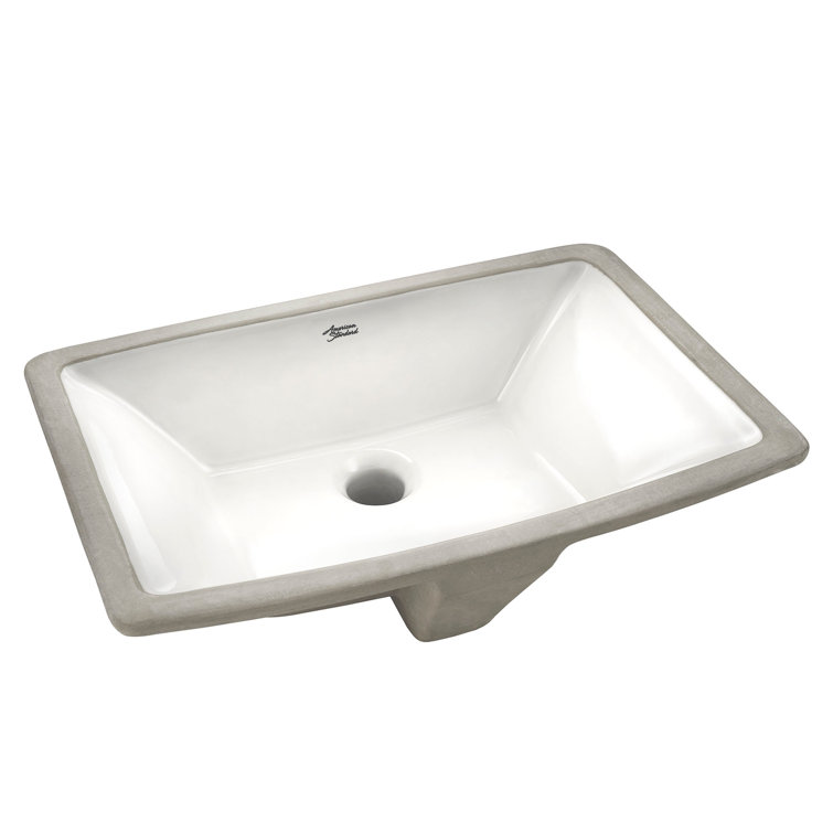 Townsend White Ceramic Rectangular Undermount Bathroom Sink