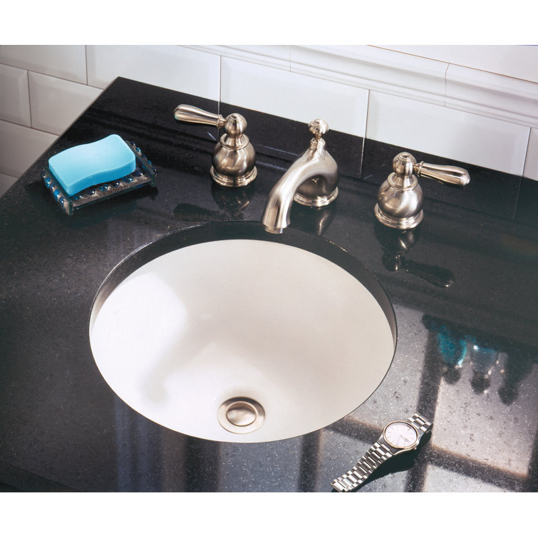 Orbit 15.5'' White Ceramic Circular Undermount Bathroom Sink