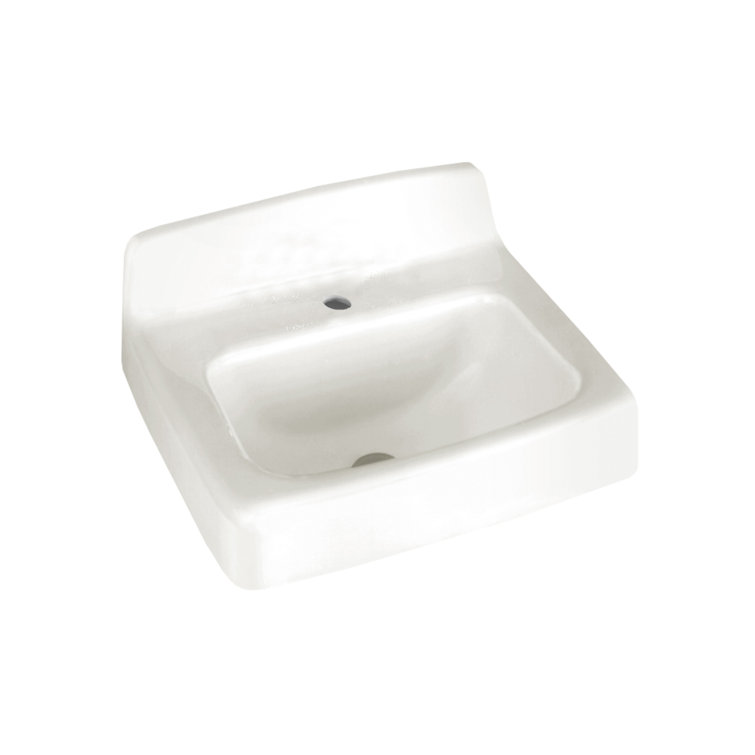 Regalyn White Cast Iron Wall-Mounted Bathroom Sink