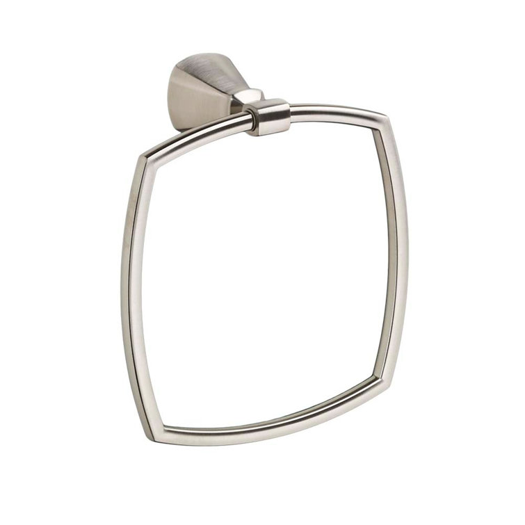 Brushed Nickel Wall Mounted Towel Ring 8" x 7.25"