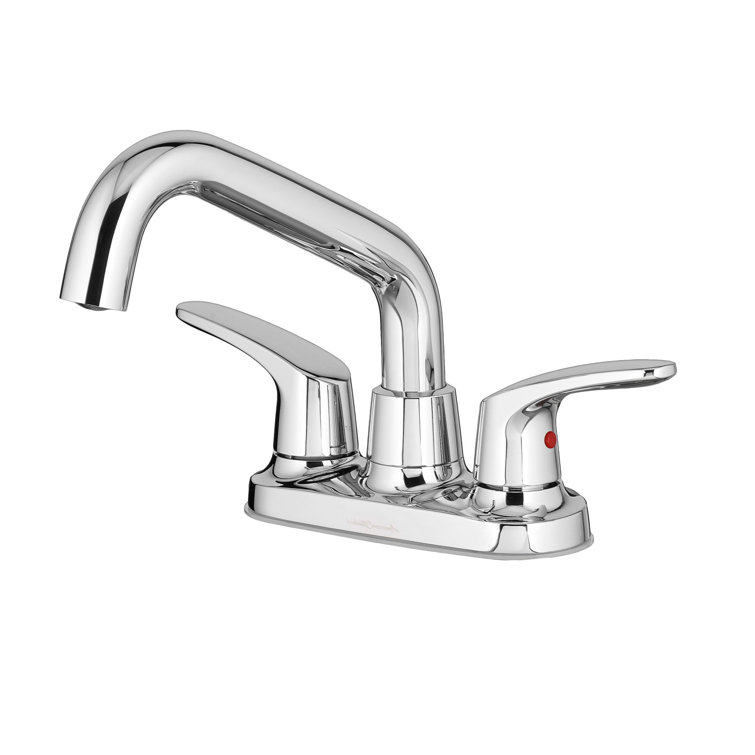 Polished Chrome Dual Handle Laundry Sink Faucet with Pull-out Spray