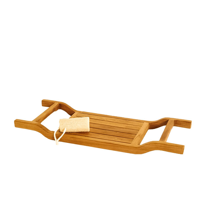 Coach 34.5" Teak Wood Tub Caddy and Seat
