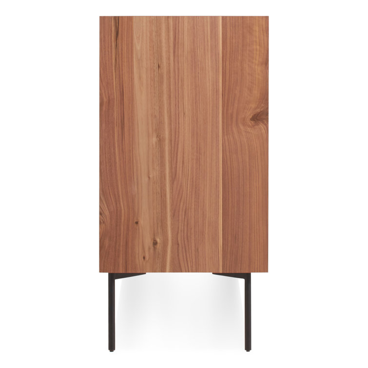 Rustic Walnut Mid-Century Double Dresser with Soft Close Drawers