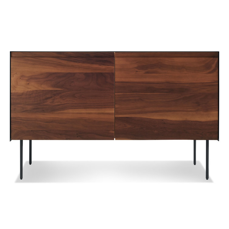 Oblivion Walnut Clad 2-Door Steel-Legged Sideboard
