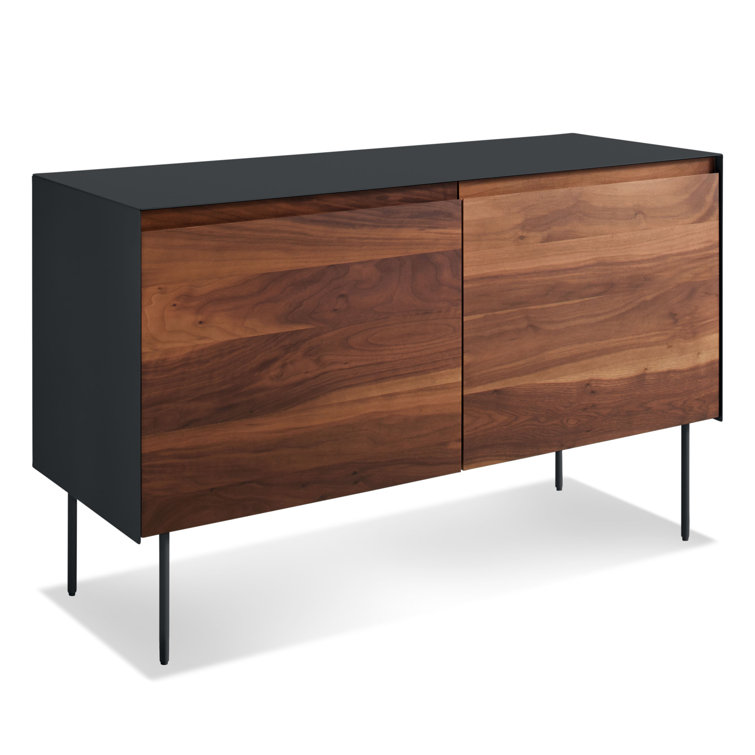 Oblivion Walnut Clad 2-Door Steel-Legged Sideboard