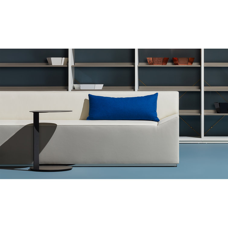 Black Round Metal Cantilevered Side Table