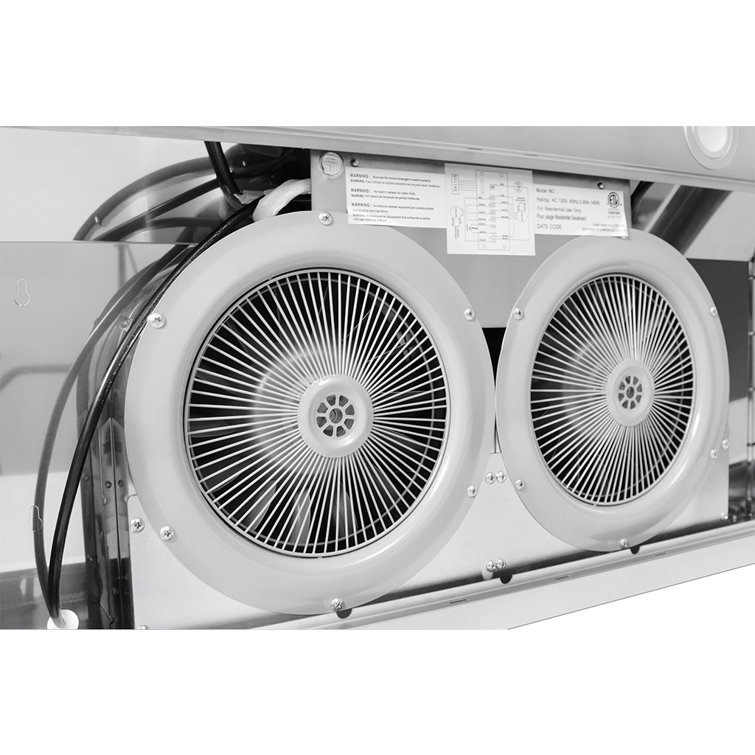 36-Inch Stainless Steel Under Cabinet Range Hood with LED Lights
