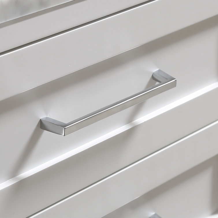 Tahoe 72" White Double Bathroom Vanity with Carrara Marble Top