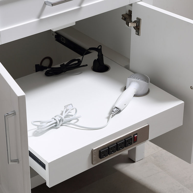 Tahoe 72" White Double Bathroom Vanity with Carrara Marble Top