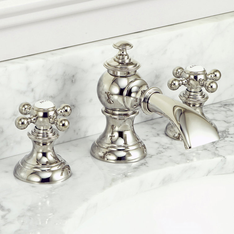 Elegant Polished Nickel Widespread Bathroom Faucet