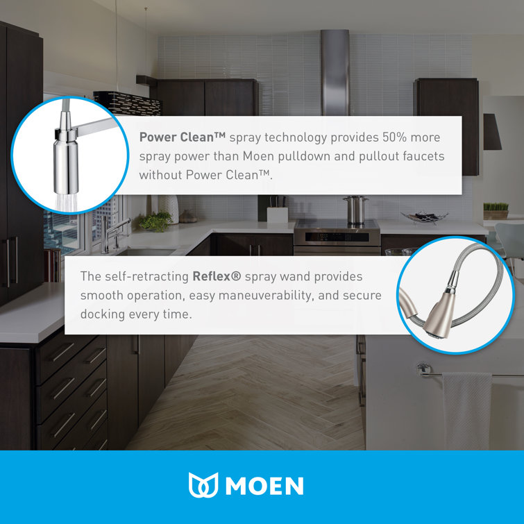 Chrome Modern Pull-Down Single Handle Kitchen Faucet