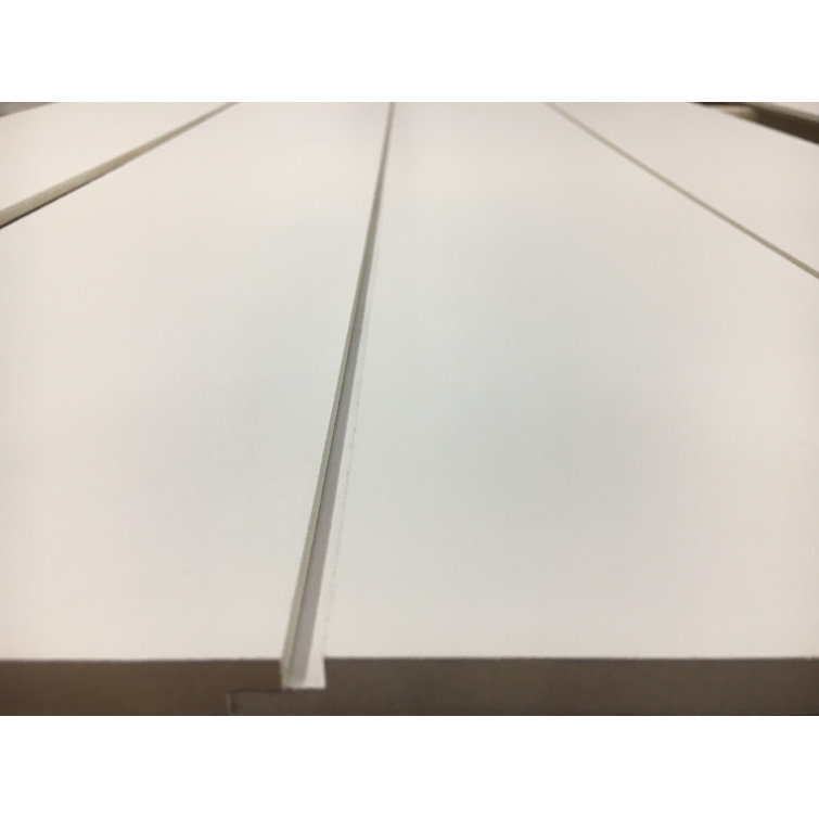 Classic White MDF Shiplap Wall Panels, 72" x 5.5"