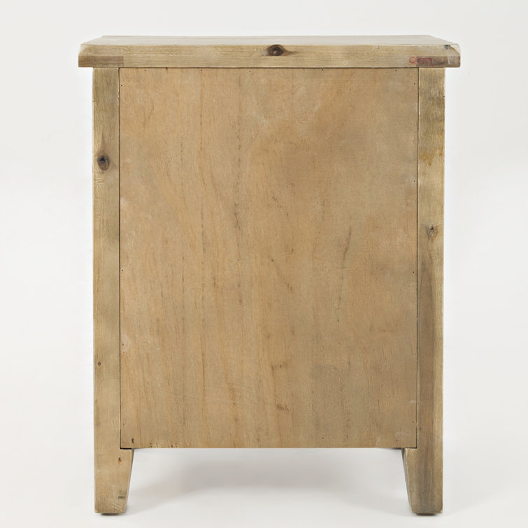 Rustic Grayson Wood Accent Table with Storage Drawer
