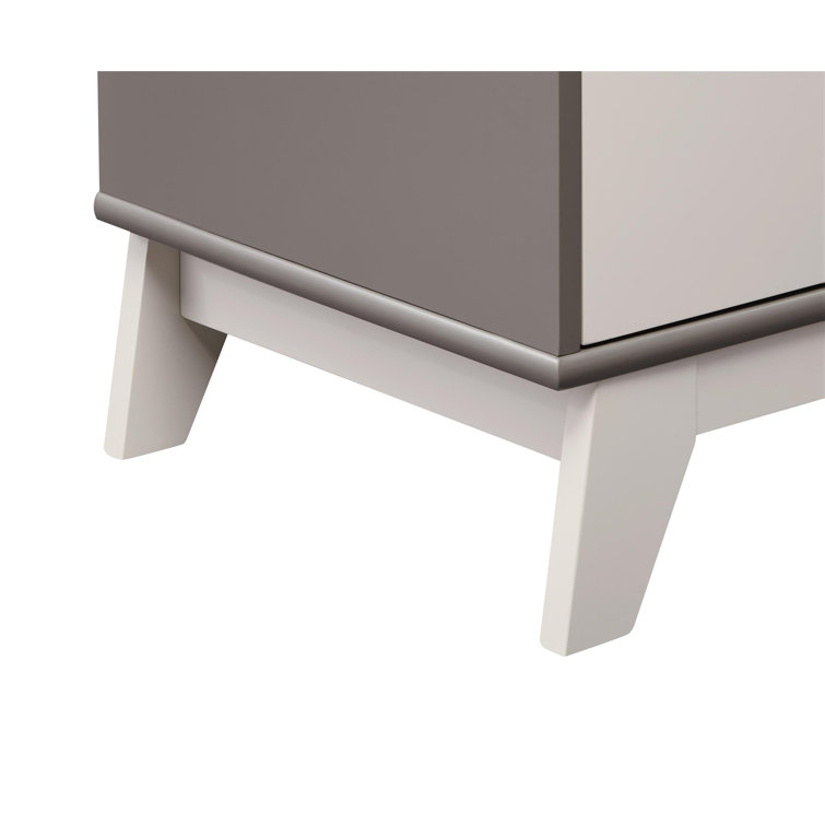 Gray Double Nursery Dresser with Soft Close Drawers