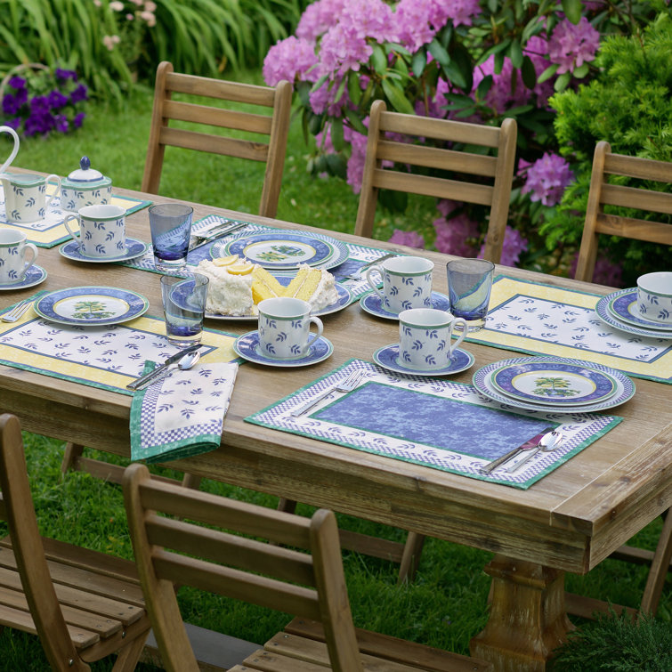 Multicolor Cotton Reversible Patterned Placemats Set of 4