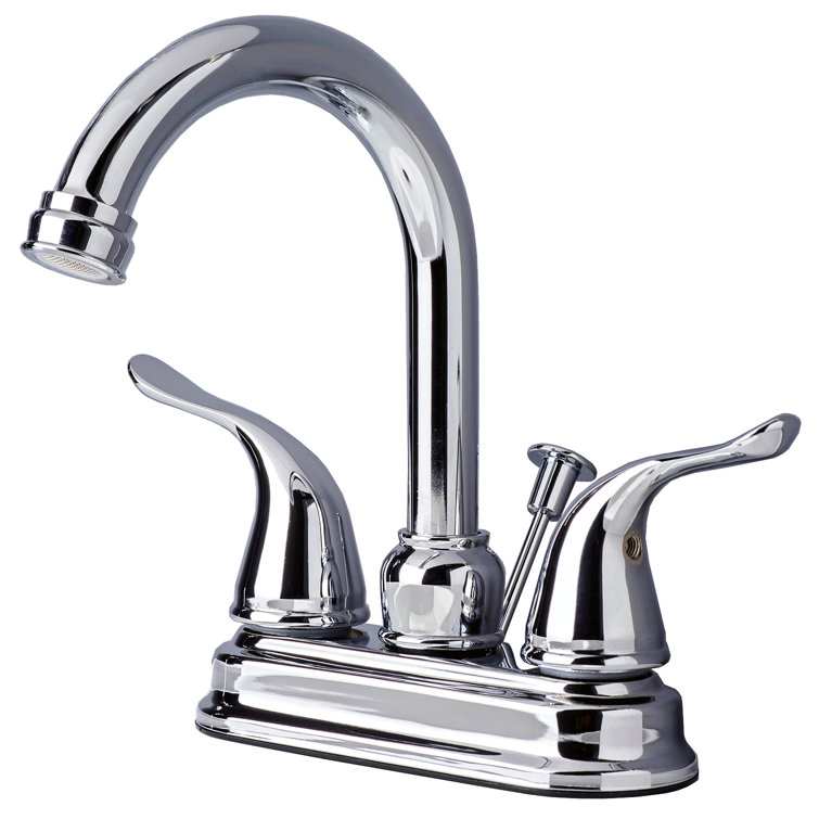 Chrome Finish Two Handle Centerset Lavatory Faucet