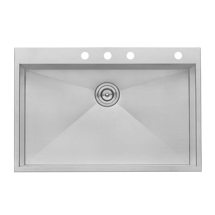 Ruvati 33 x 22 Inch Stainless Steel Drop-In Kitchen Sink