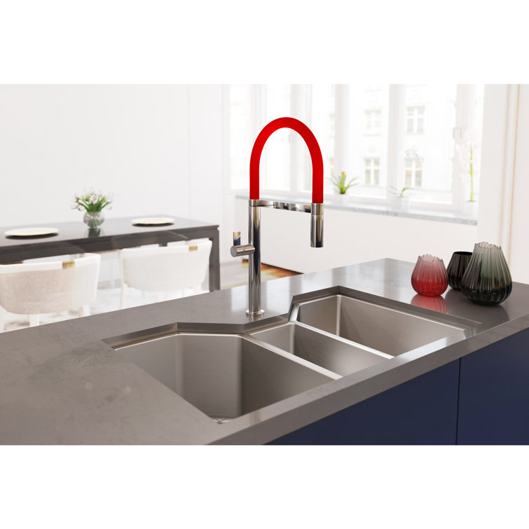 Ruvati 35" Triple Bowl Satin Stainless Steel Undermount Kitchen Sink