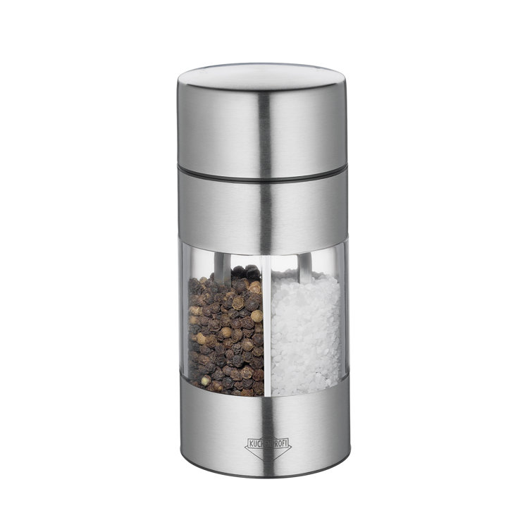 Stainless Steel and Acrylic 6" Salt and Pepper Mill
