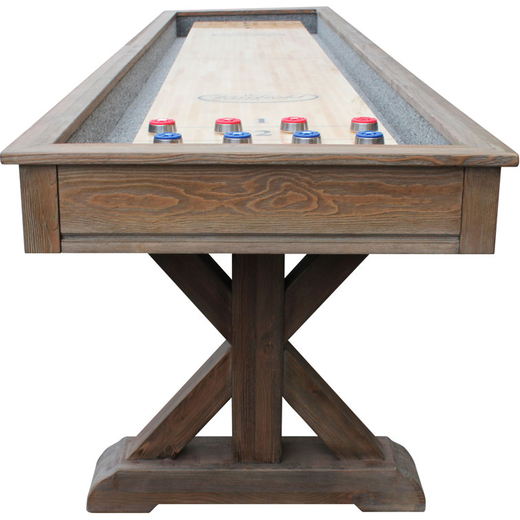Weathered Black Oak 12' Pro-Style Shuffleboard Table