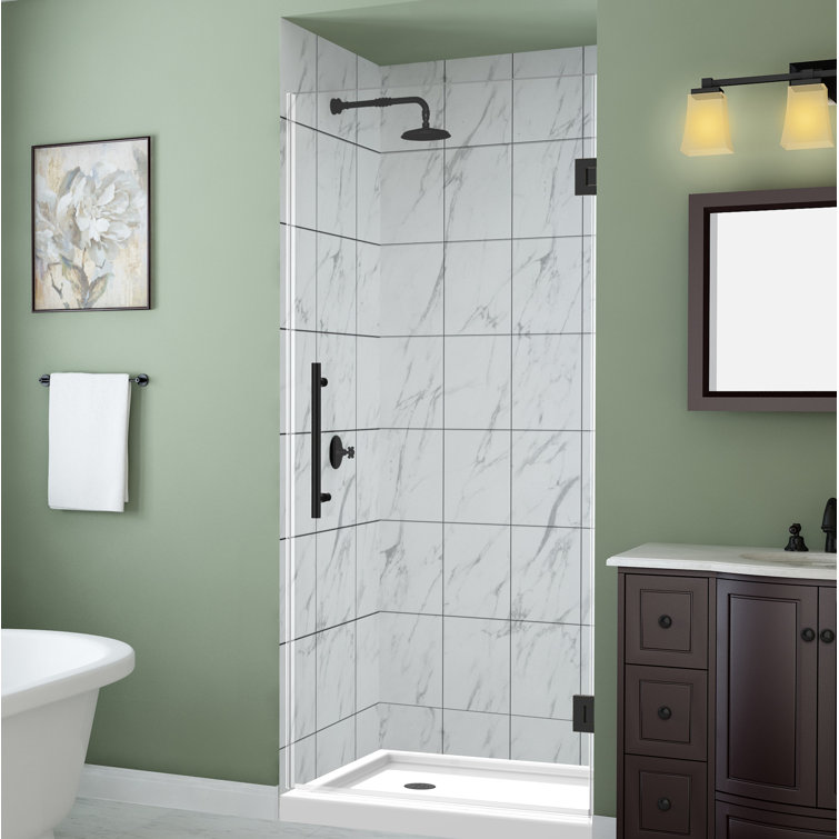 Belmore GS 50" x 72" Oil Rubbed Bronze Frameless Frosted Shower Door