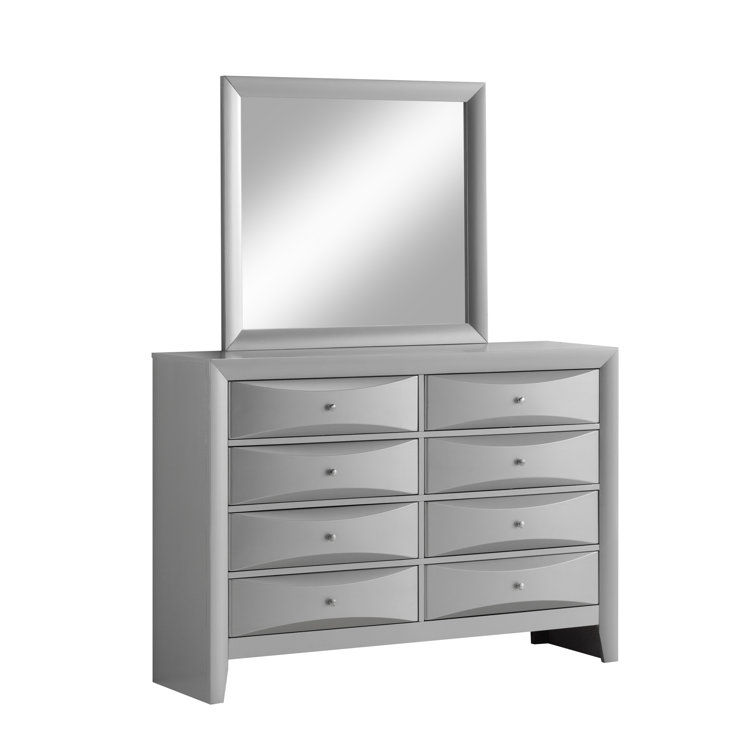 Silver Champagne Double Dresser with Dovetail Drawers