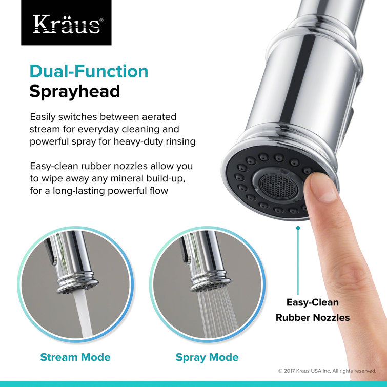 Stainless Steel Single Handle Pull Down Kitchen Faucet