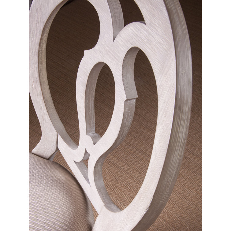 Bianco Traditional Mahogany Swivel Counter Stool with Linen Seat