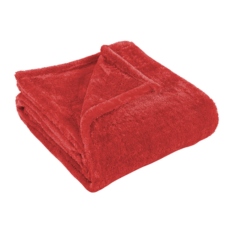 Charcoal Reversible Fleece Throw Blanket