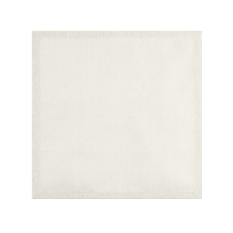 Ivory Linen Napkin Set with Mitered Hem, 21" x 21"