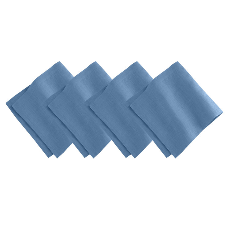 Denim Blue Linen Table Napkin Set of Four