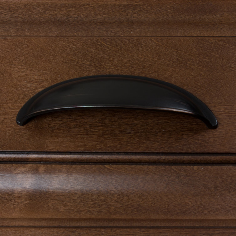 Oil Rubbed Bronze Steel Cup Pull with Mounting Hardware