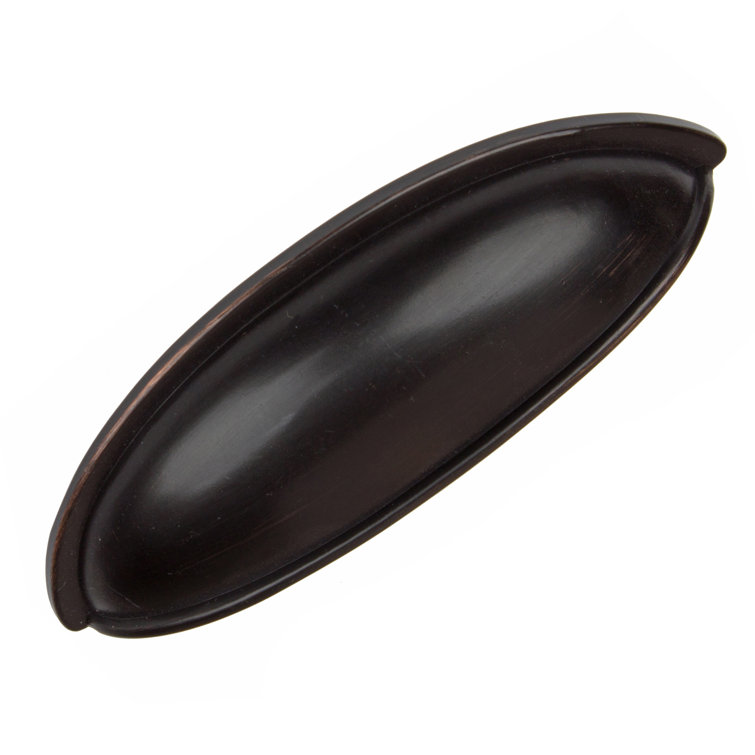 Oil Rubbed Bronze Steel Cup Pull with Mounting Hardware