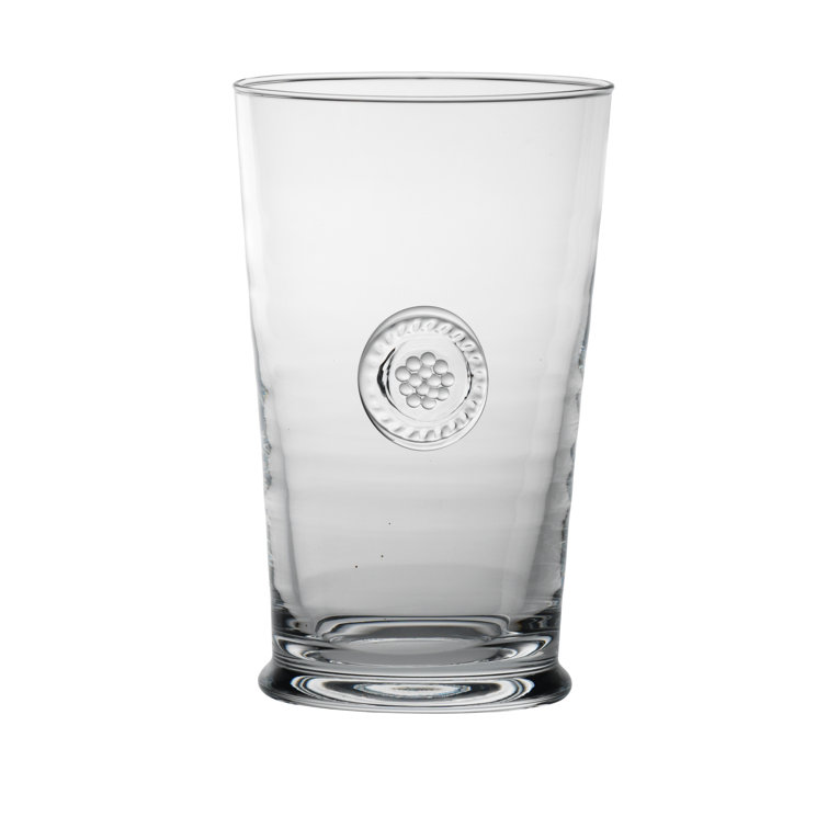 Embossed Clear Glass Highball with French Provincial Style